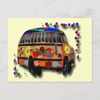 Ladybug Bus Invitation Postcard
