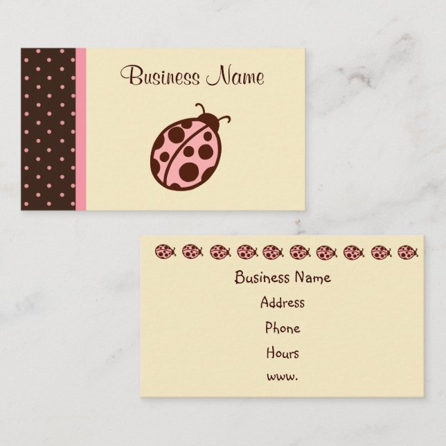 Ladybug Business Cards (Front/Back)