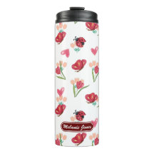 Ladybug, Butterfly and Tulip Heart Pattern