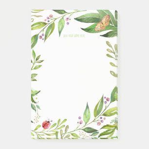 Ladybug & Butterfly Garden   Add Your Own Monogram Post-it Notes