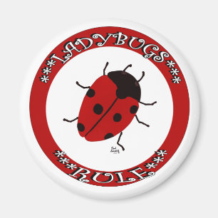 Ladybug button magnet