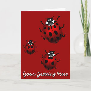 Ladybug Card Custom Ladybug Art Card - Personalise