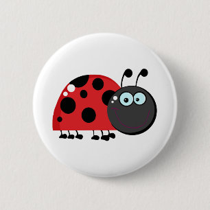 Ladybug Cartoon Character 6 Cm Round Badge