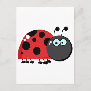 Ladybug Cartoon Character Postcard