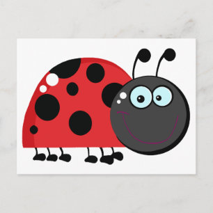 Ladybug Cartoon Character Postcard