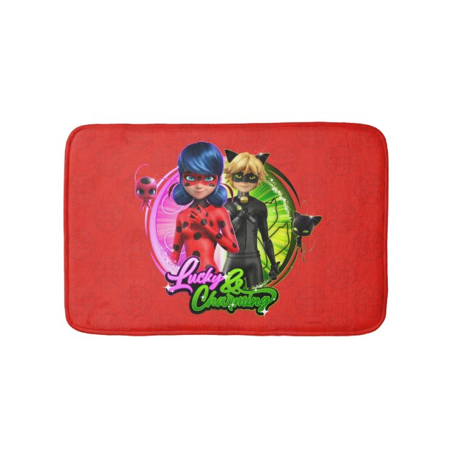 Ladybug & Cat Noir | Lucky & Charming Bath Mat (Front)