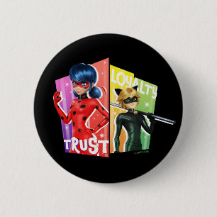 Ladybug & Cat Noir   Trust & Loyalty 6 Cm Round Badge