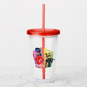 Ladybug & Cat Noir   Trust & Loyalty Acrylic Tumbler