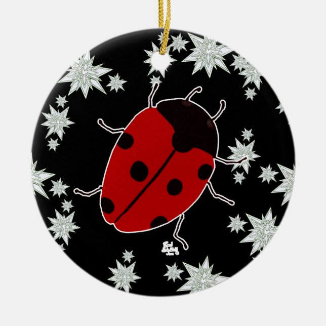LADYBUG CERAMIC TREE DECORATION (Front)