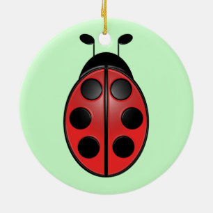 Ladybug Ceramic Tree Decoration