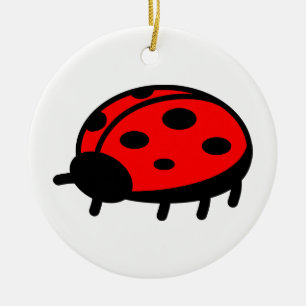 Ladybug Ceramic Tree Decoration