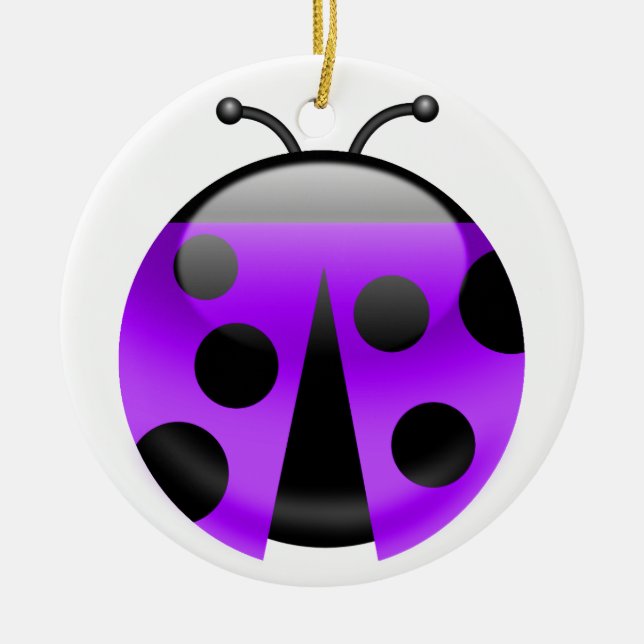 LadyBug Ceramic Tree Decoration (Front)