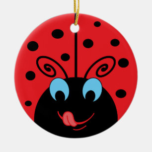 Ladybug Ceramic Tree Decoration