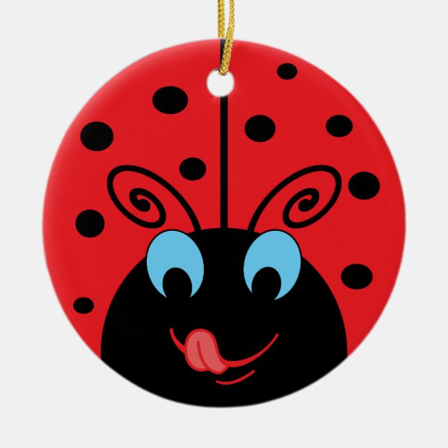 Ladybug Ceramic Tree Decoration (Front)