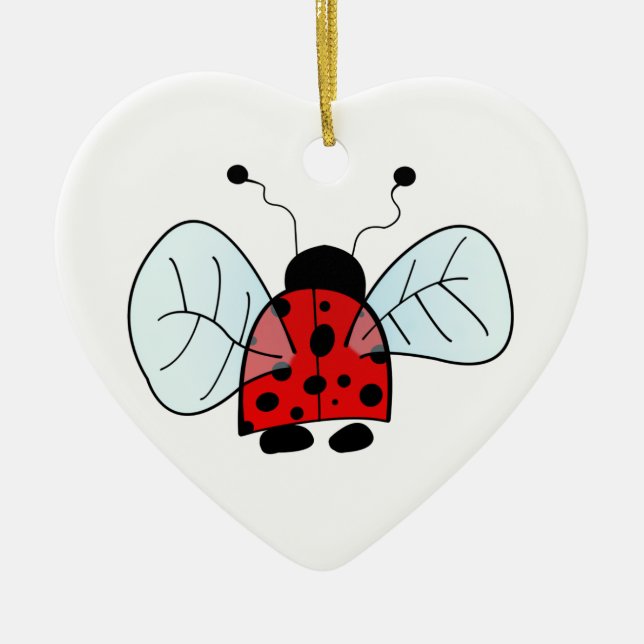 Ladybug  ceramic tree decoration (Front)