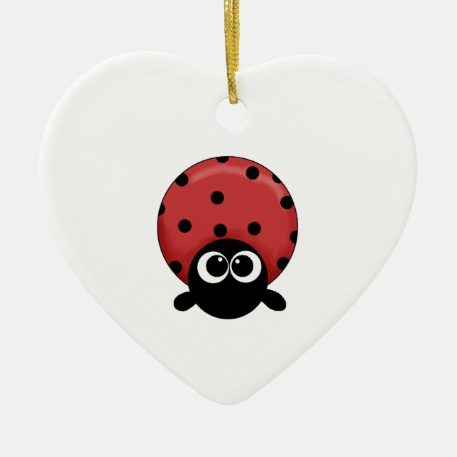 Ladybug Ceramic Tree Decoration (Front)