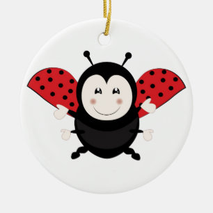 Ladybug Ceramic Tree Decoration