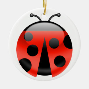 LadyBug Ceramic Tree Decoration