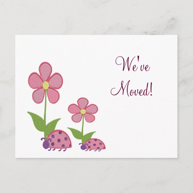 Ladybug Change of Address Cards (Front)