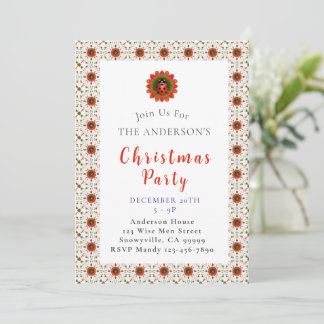 Ladybug Christmas Party Invitation