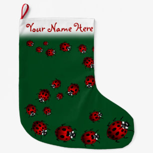 Ladybug Christmas Stocking Personalised Ladybird