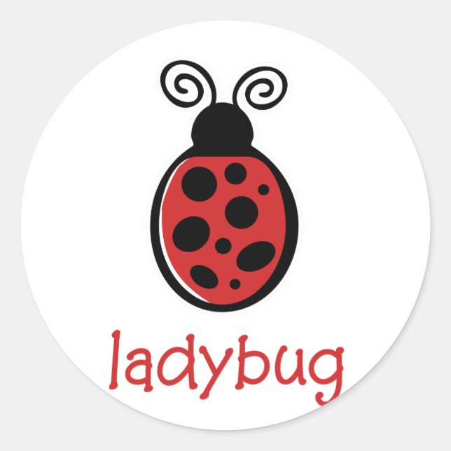 Ladybug Classic Round Sticker (Front)