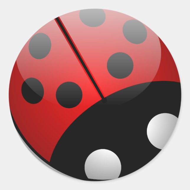 Ladybug Classic Round Sticker (Front)