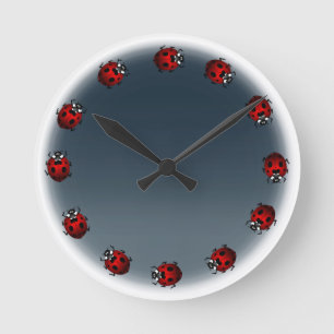 Ladybug Clock Cute Ladybug Ladybird Bug Wall Clock