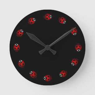 Ladybug Clock Cute Ladybug Ladybird Bug Wall Clock
