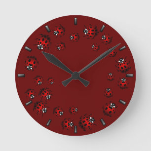 Ladybug Clock Cute Ladybug Ladybird Bug Wall Clock