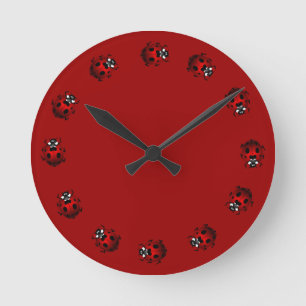 Ladybug Clock Cute Ladybug Ladybird Bug Wall Clock