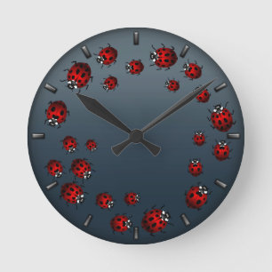 Ladybug Clock Cute Ladybug Ladybird Bug Wall Clock