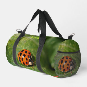 Ladybug Close Up Personalised  Duffle Bag
