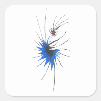 Ladybug Colorful Abstract Tribal Tattoo Art Square Sticker