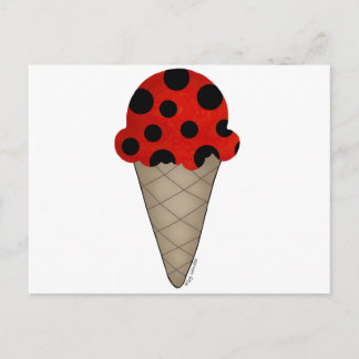 Ladybug Cone Postcard