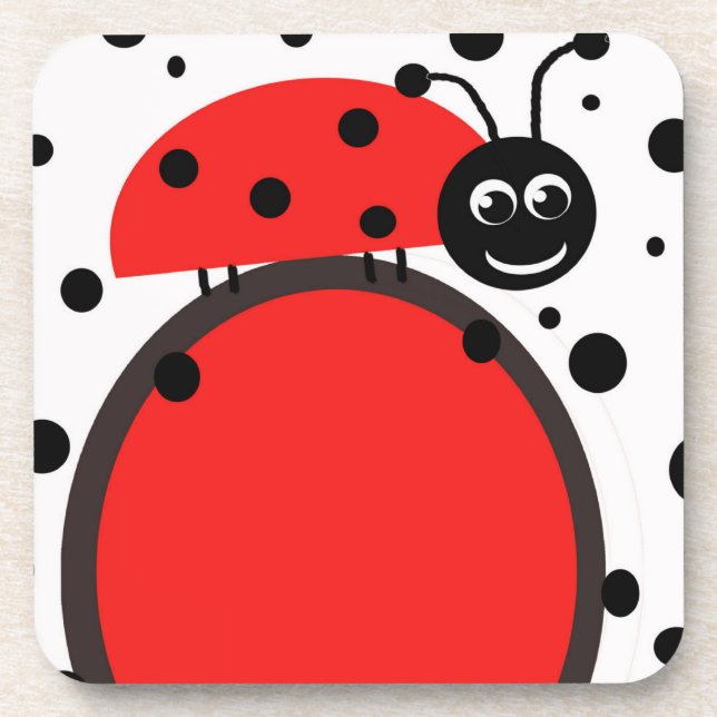 Ladybug Cork Coaster (Front)