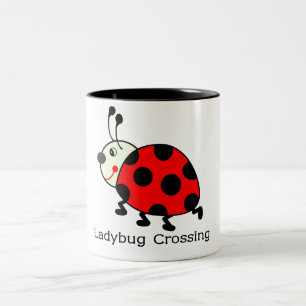 Ladybug Crossing Two-Tone Coffee Mug