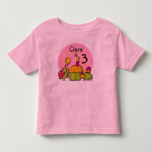 Ladybug Cupcake Customisable Birthday T-shirt