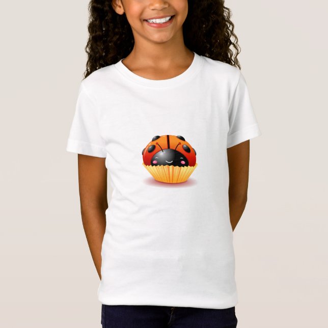 Ladybug Cupcake Girls Shirt (Front)
