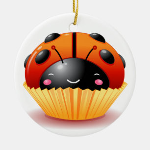 Ladybug Cupcake Ornament