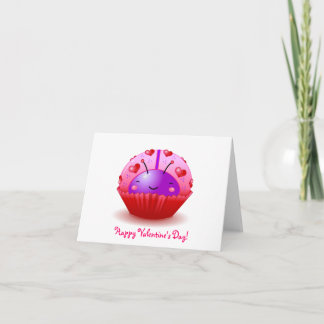 Ladybug Cupcake Valentine's Day Card