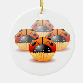 Ladybug Cupcakes Ornament