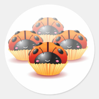 Ladybug Cupcakes Sticker
