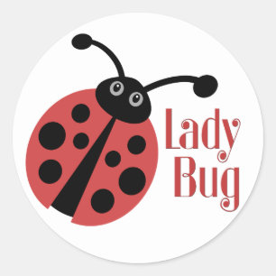 Ladybug Cute Animal Print Classic Round Sticker