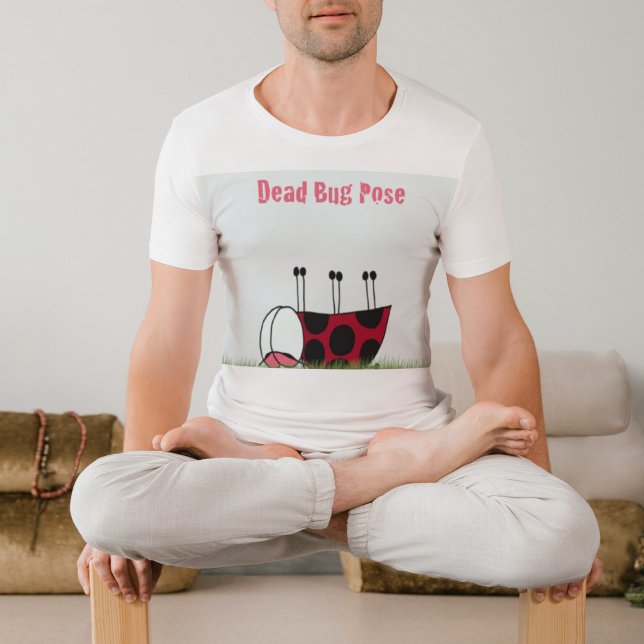 Ladybug Dead Bug Yoga Pose T-Shirt (Creator Uploaded)