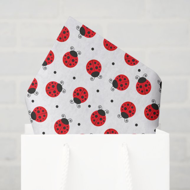 Ladybug Decoupage Paper, Garden Insect Tissue Paper (Gift Bag)