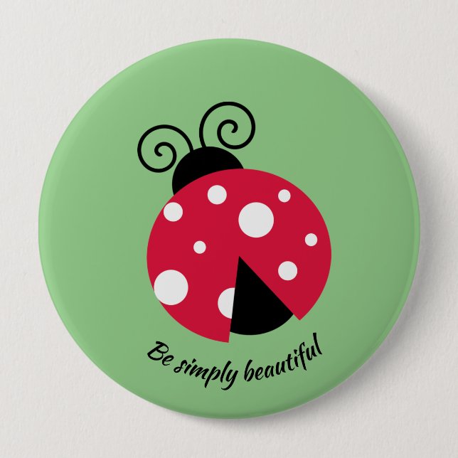 Ladybug Design Button (Front)
