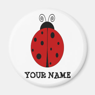 LADYBUG design customised with ANY NAME Magnet