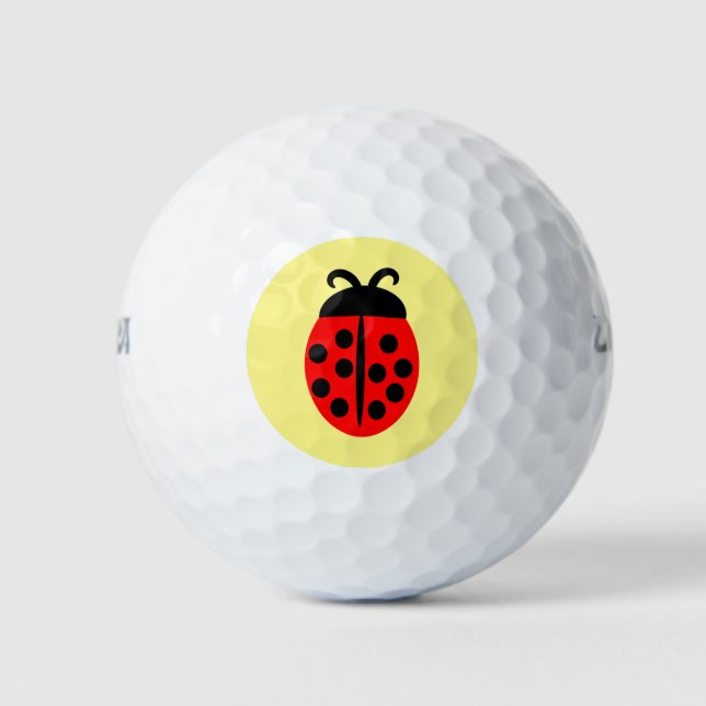 Ladybug Design Golf Balls (Front)