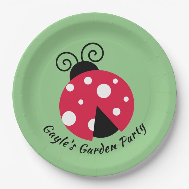 Ladybug Design Paper Plate (Front)